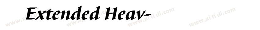 未來熒黑 Extended Heav字体转换